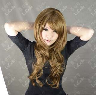 A154.cos☆Aisaka Taiga cosplay Brown Gentle curl wigs  