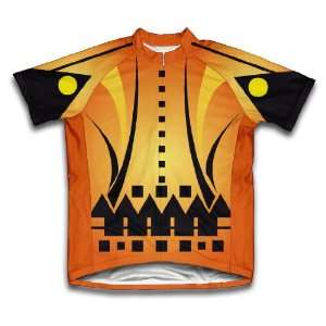  Orange Distorted Cycling Jersey for Youth Sports 