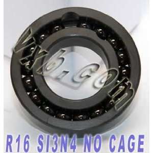 R16 Full Complement Ceramic Bearing 1 x 2 x 1/2 inch Si3N4 Ball 