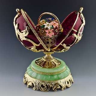 Faberge Eggs, Spring Flowers Faberge Egg, Russian Faberge Easter Egg 