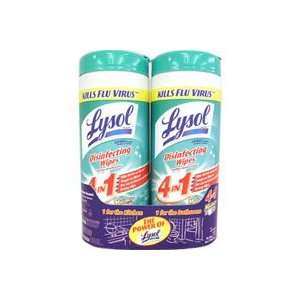  Lysol 4 in 1 Disinfecting Wipes Kills Flu Virus, Citrus 