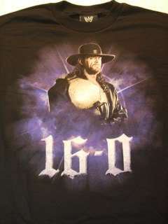 UNDERTAKER 16 0 Wrestlemania 24 WWE Authentic T shirt  
