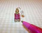 Miniature Perfume w/Crystal Base, Fuschia: DOLLHOUSE Miniatures 1/12 