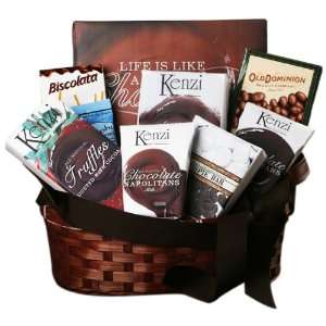 Chocolate Sampler Gift Basket by Back Mountain Baskets Pre Order 