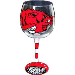  UNIVERSITY OF ARKANSAS, WINE GLASS (PACK OF 2) Sports 