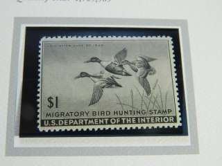 US MNH Duck Stamp Collection In Album RW3, RW5 RW40 Complete $4592.50 