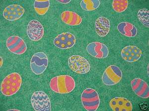 COLORFUL EASTER EGG PRINT CRAFT QUILT FABRIC NEW  