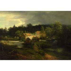 Hand Made Oil Reproduction   Andreas Achenbach   32 x 22 inches   The 