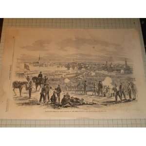 1862 Civil War Engraving Hagerstown, Maryland, While Occupied By the 