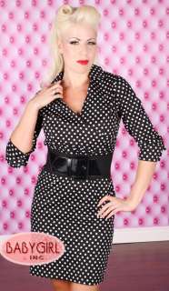 BROAD MINDED CLOTHING   ROCKABILLY PINUP POLKA DOT FRENCH CUFF SIMONE 