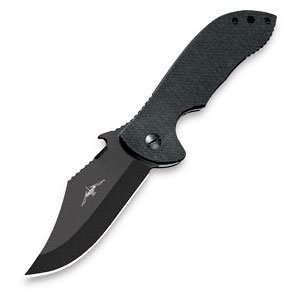  Emerson Bushman CQC16 Black Finish 3.6 Plain Edge Blade 