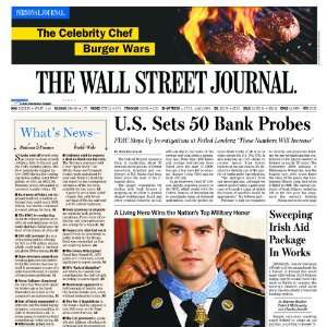 The Wall Street Journal (6 month subscription):  Magazines