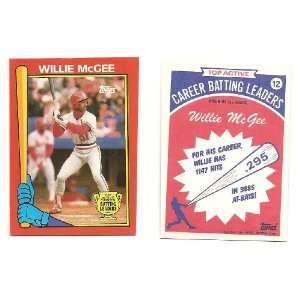 Willie McGee St. Louis Cardinals 1989 Topps Batting Leaders Limited 