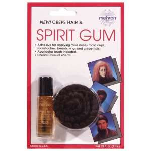 Spirit Gum W/Brown Crepe Hair