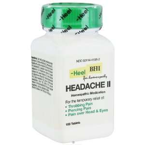  BHI Homeopathic Combinations Headache II Pain 100 tablets 