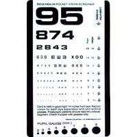 Eye Chart Store   Grafco Pocket Size Plastic Eye Chart, 6 3/8 x 3 1/2 