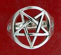 Cool Sterling Silver Pentagram Pentacle Ring Size 7 13  