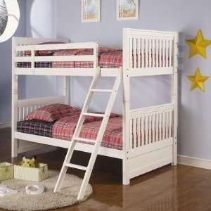  Mullin Twin OverTwin Bunk Bed in White: Home & Kitchen