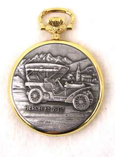 BERNEY Two Tone 1903 Mercedes Open Face POCKET WATCH New  