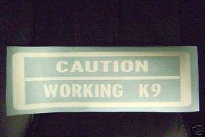 CAUTION Working K9 Police Dog Decals Canine Stickers  