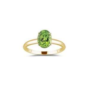  2.00 Cts Peridot Solitaire Ring in 18K Yellow Gold 9.0 