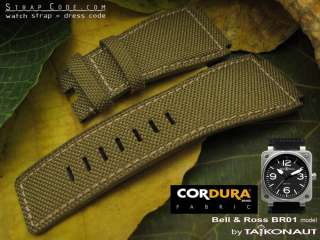   BR01 Type 1000D Cordura Nylon 24mm Military Green Watch Strap  