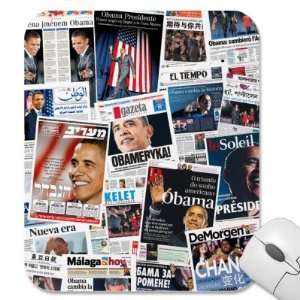 Obama Victory International Front Page Collage Mousepad 