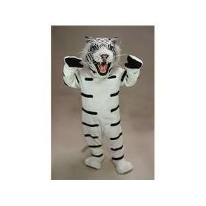  Mask U.S. Albino Tiger Mascot Costume: Toys & Games