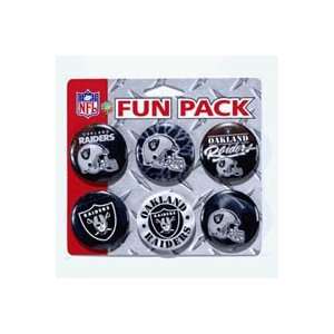  6 Button Fun Pack   Oakland Raiders