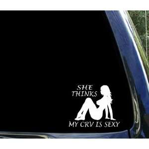   She thinks my CRV is sexy funny honda sticker decal 