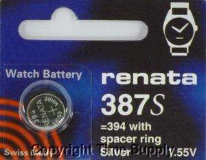 pc Renata 387S Watch Battery 387 Bulova Accutron 214  