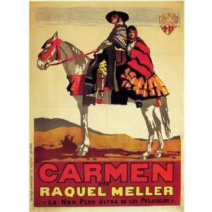  Carmen Poster Spanish 27x40 Marguerite Namara Thomas F 