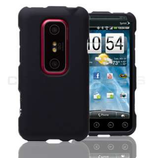 Rubber Hard Case+Earbud+Battery W/Cover For HTC EVO 3D  