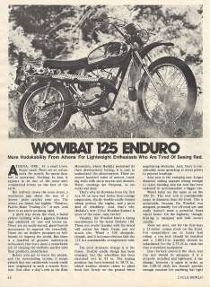1972 Hodaka Wombat Motorcycle report 12/21/11  