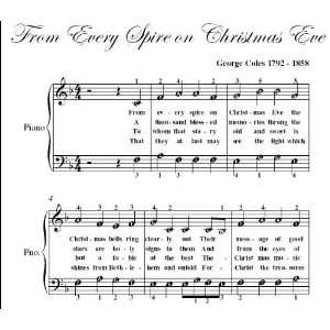   Spire on Christmas Eve Easy Piano Sheet Music: Christmas Carol: Books