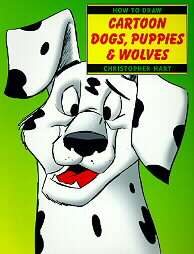 How to Draw Cartoon Dogs, Puppies Wolves by Christopher Hart 1998 