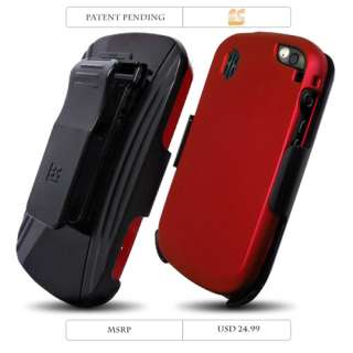 3in 1 Combo RED Case Screen Protector Holster for Pantech Hotshot 