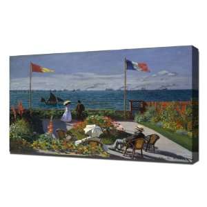  Monet   Garden at Sainte Adresse, 1867   Framed Canvas Art 
