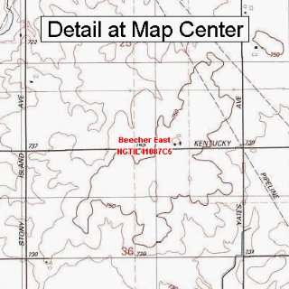 USGS Topographic Quadrangle Map   Beecher East, Illinois (Folded 