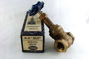   No. 82 1 Gate Valve Threaded   125 SWP 200 WOG   Rising Stem  