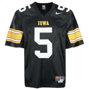 Nike Iowa Hawkeyes #5 Black Tackle Twill Football Jersey  