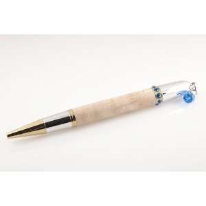  Curly Maple Diva Pen with Blue Crystal   #794 Office 