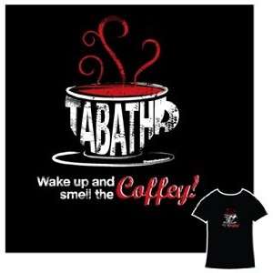  Tabathas Smell The Coffey Womens Cap T Shirt SMALL 