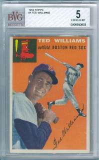 1954 Topps Ted Williams #1 BVG 5 centered  