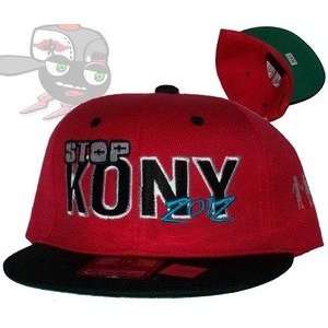  Stop Kony 2012 Two Tone Rd/bk. Snapback Hat Cap 