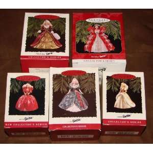 Hallmark Holiday Barbie Ornaments #1 5 1993   1997