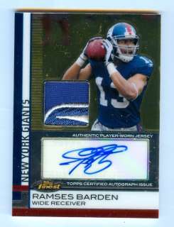 RAMSES BARDEN 2009 TOPPS FINEST LOGO PATCH AUTO RC /409  