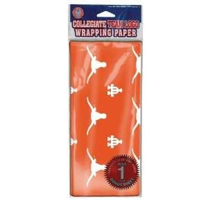   Longhorns NCAA Flat Gift Wrap (20x30 Sheets)