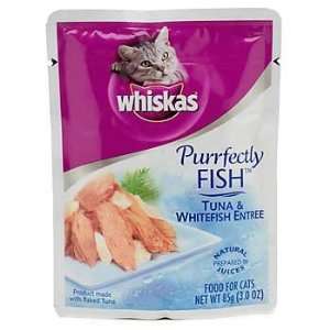 Whiskas Cat Food, Purrfectly Fish Tuna & Whitefish Entrée, 3 oz (Pack 