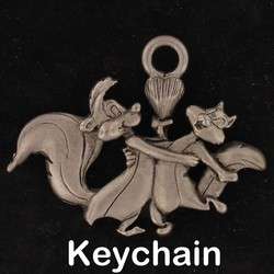 KEYCHAIN Pepe Le Pew WARNER BROTHERS Pewter HEART 4271  
